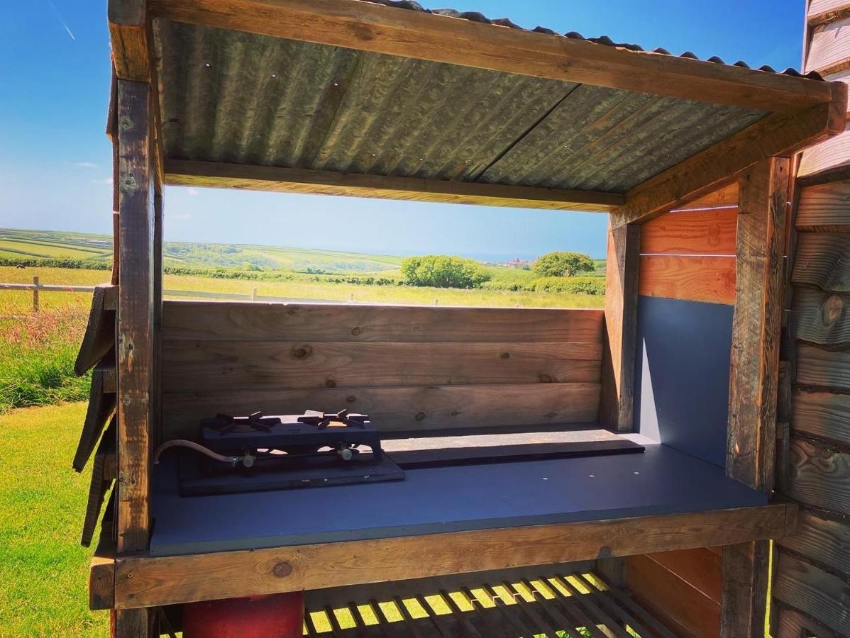 הארטלנד Shepherds Hut In A Private Meadow With Sea Views מראה חיצוני תמונה